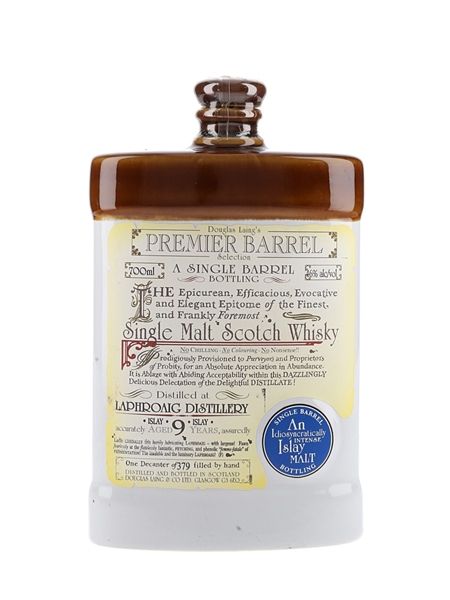 Laphroaig 9 Year Old Single Barrel Douglas Laing Premier Barrel Selection - Ceramic Decanter 70cl / 46%