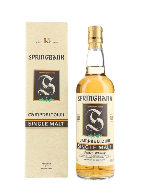 Springbank 15 Year Old Green Thistle Bottled 1990s 70cl / 46%