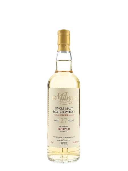 Benriach 1996 27 Year Old Bottled 2023 - Milroy's Of Soho 70cl / 42.9%