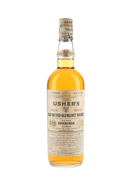 Usher's Old Vatted Scotch Whisky Bottled 1960s 75.7cl / 40%