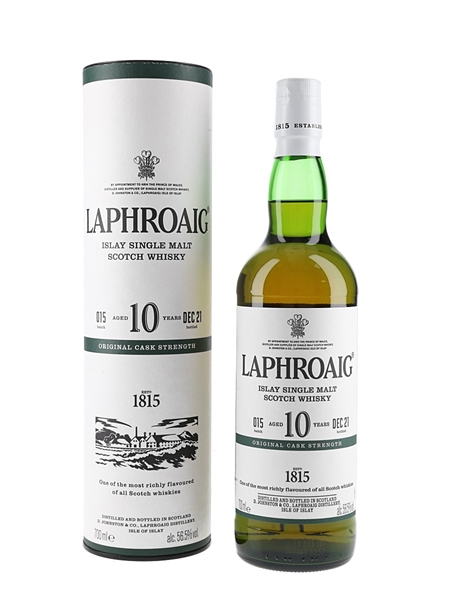 Laphroaig 10 Year Old Original Cask Strength Bottled 2021 - Batch 015 70cl / 56.5%