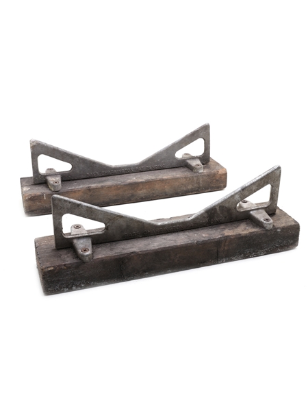 Bass Charrington Cask Holders Pair 40cm x 9.5cm x 13cm