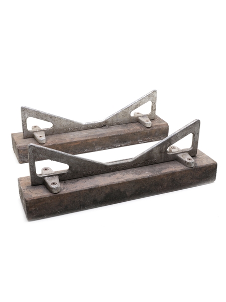 Bass Charrington Cask Holders Pair 40cm x 9.5cm x 13cm