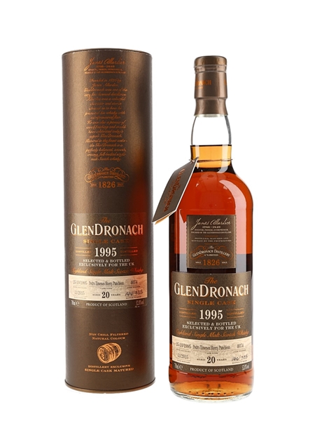 Glendronach 1995 20 Year Old Single Cask Number 4074 Bottled 2015 70cl / 52.8%