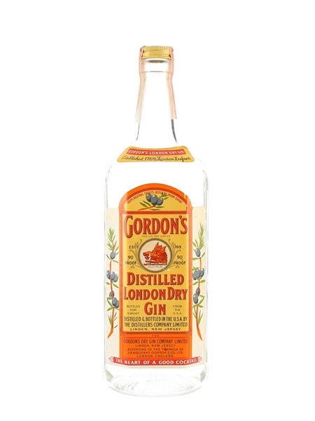 Gordon's Dry Gin Bottled 1960s-1970s - USA 94cl / 45%