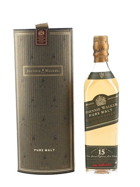 Johnnie Walker 15 Year Old Pure Malt Green Label Bottled 1990s 20cl / 43%