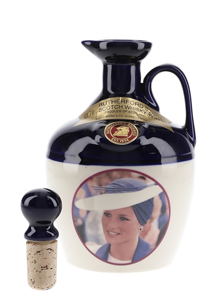 Rutherford's Ceramic Decanter Montrose Pottery - Princess Diana 70cl / 40%