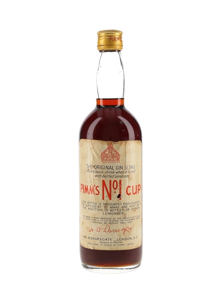 Pimm's No.1 Cup The Original Gin Sling Bottled 1960s 75cl / 34%