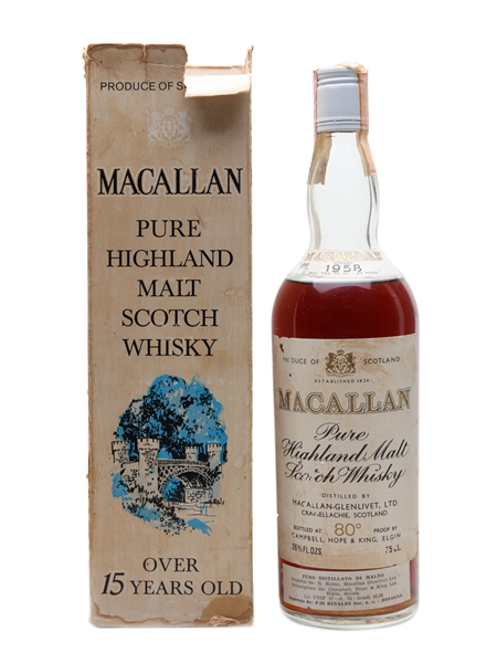 Macallan 1958 Campbell, Hope & King Bottled 1970s 75cl / 45.85%