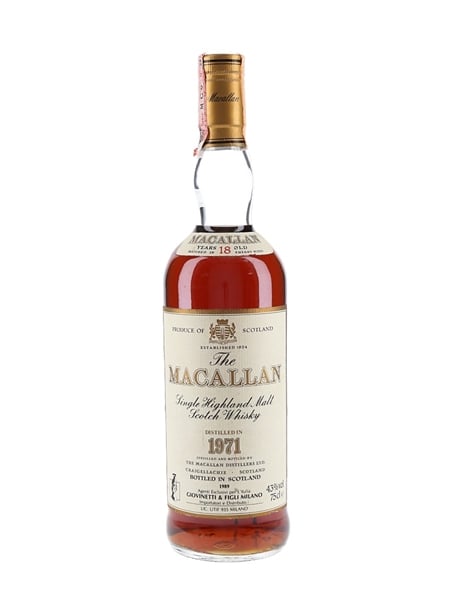 Macallan 1971 18 Year Old Bottled 1989 - Giovinetti 75cl / 43%