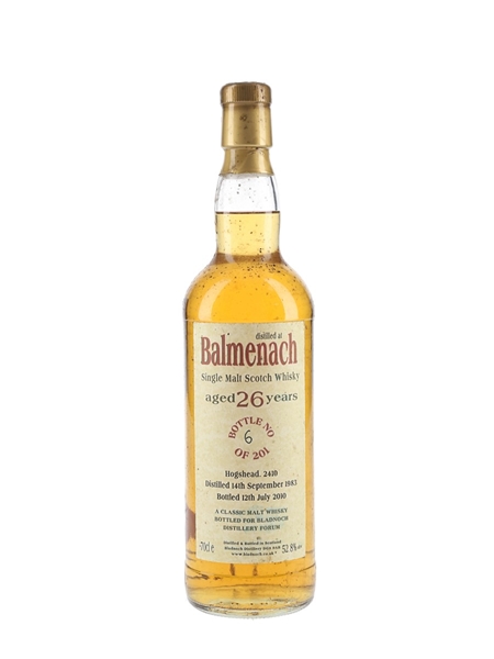 Balmenach 1983 26 Year Old Bottled 2010 - Bladnoch Forum 70cl / 52.8%