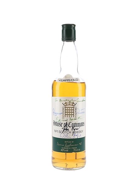 House Of Commons 12 Year Old Bottled 1990s - Signed by Margret Thatcher & Others 70cl / 40%