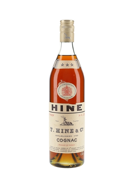 Hine 3 Star Cognac Bottled 1970s 68cl / 40%