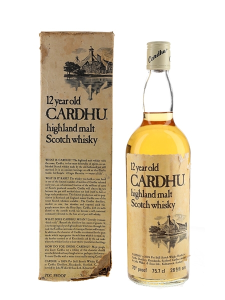 Cardhu 12 Year Old Bottled 1970s-1980s 75.7cl / 40%