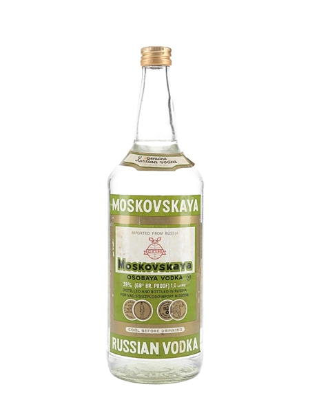 Moskovskaya Russian Vodka Bottled 1990s 100cl / 39%