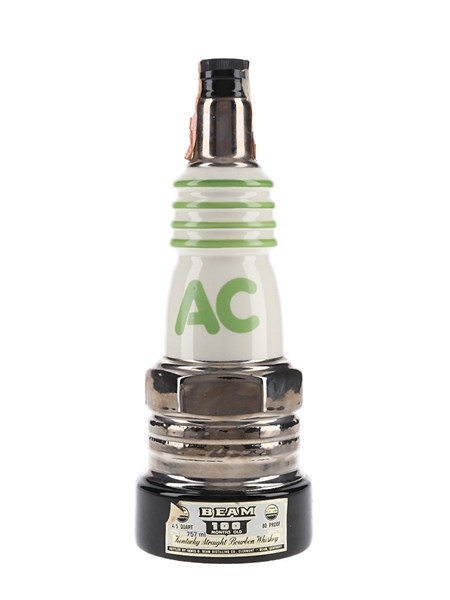 Jim Beam 100 Months Old AC Delco Spark Plug Decanter Bottled 1980s 75.7cl / 40%