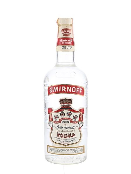 Smirnoff Vodka Bottled 1970s - Hartford, USA 100cl / 40%