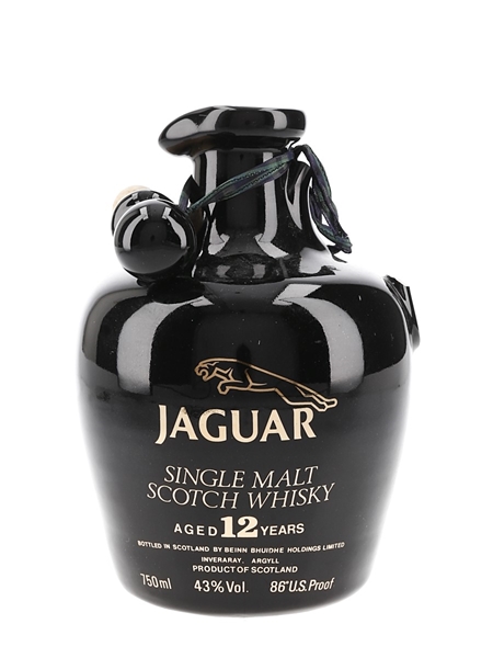Jaguar 12 Year Old Single Malt Bottled 1980s - Ceramic Decanter 75cl / 43%