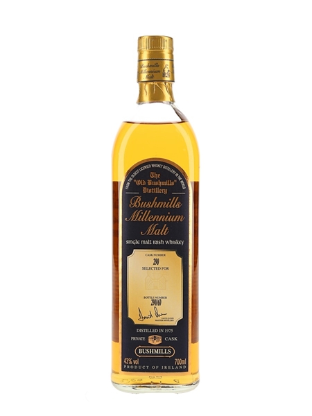 Bushmills 1975 Millennium Malt Private Cask Number 290 70cl / 43%