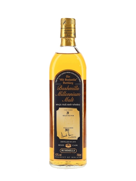 Bushmills 1975 Millennium Malt Private Cask Number 290 70cl / 43%