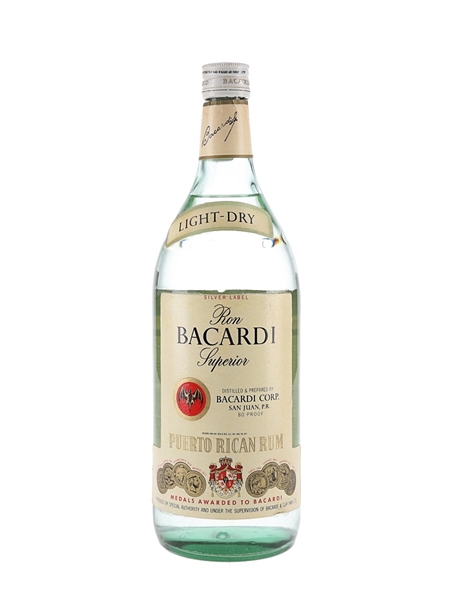 Bacardi Silver Label Bottled 1970s 113cl / 40%