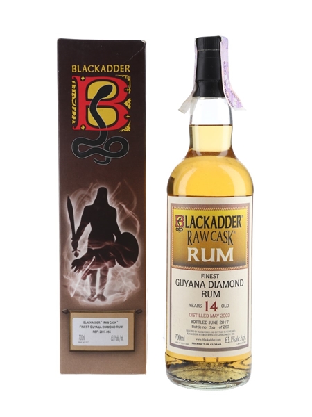 Guyana Diamond 2003 14 Year Old Raw Cask Rum Bottled 2017 - Blackadder 70cl / 63.1%