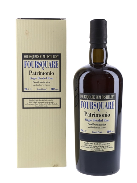 Foursquare Patrimonio 2004 14 Year Old Bottled 2019 - Velier 70cl / 58%