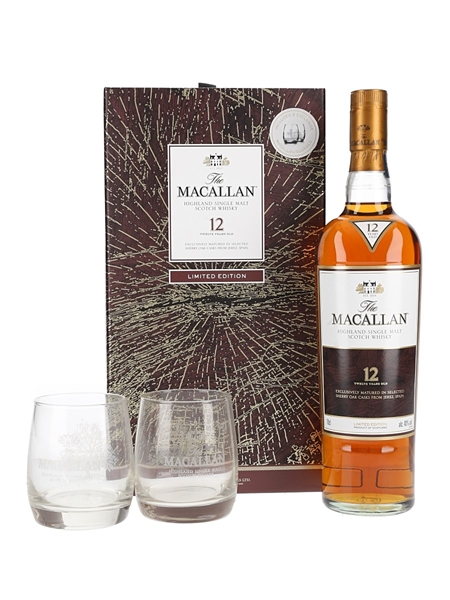 Macallan 12 Year Old Limited Edition Glass Pack  70cl / 40%