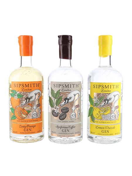 Sipsmith Gin Sipspresso Coffee, Lemon Drizzle & Zesty Orange 3 x 70cl