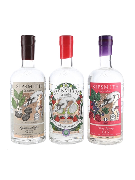Sipsmith Gin Sipspresso Coffee, Strawberry Smash & Very Berry 3 x 70cl