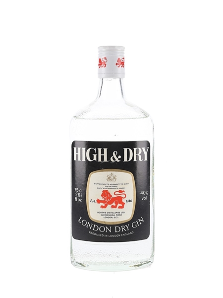Booth's High And Dry Gin Bottled 1970s - 1980s 75cl / 40%