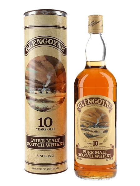 Glengoyne 10 Year Old Bottled 1980s - Lang Brothers Limited 100cl / 43%
