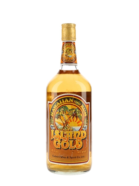 Island Gold Hawaiian Rum Bottled 1970s - Calvert Wine & Spirit 113.6cl / 37.4%