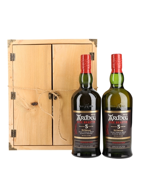 Ardbeg 5 Year Old Wee Beastie 80th Anniversary VE Day Spitfire Flown Whisky 2 x 70cl / 47.4%