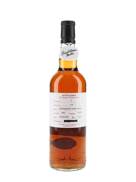 Springbank 15 Year Old Sherry Cask Bottled 2025 - Trade Sample 70cl / 54.5%