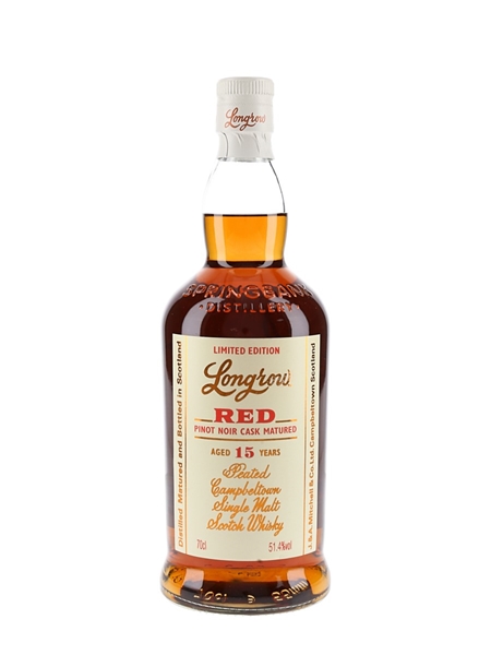 Longrow Red 15 Year Old Bottled 2022 - Pinot Noir Cask Matured 70cl / 51.4%