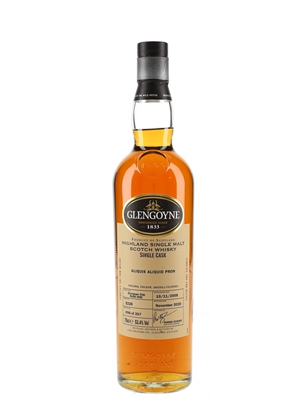 Glengoyne 2008 Single Cask Bottled 2020 - Aliquis Aliquid Pron 70cl / 53.4%