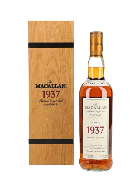 Macallan 1937 32 Year Old Fine & Rare Collection First Bottled 1969 - Re-bottled 2002 70cl / 43%