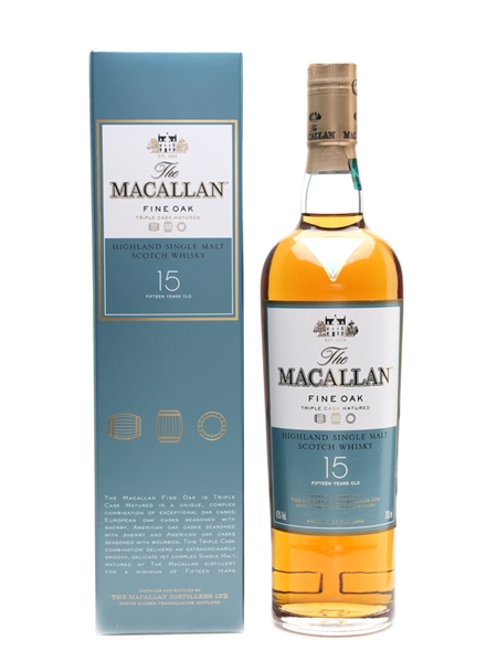 Macallan Fine Oak 15 Year Old Triple Matured 70cl / 43%