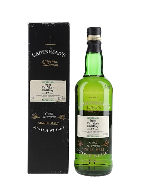 Talisker 1979 17 Year Old Bottled 1996 - Cadenhead's 75cl / 63.2%