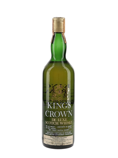 King's Crown De Luxe Bottled 1970s 75cl / 43%