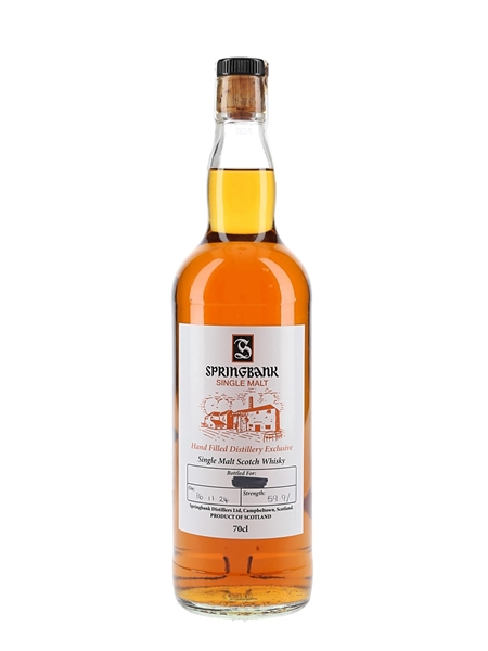 Springbank Hand Filled Distillery Exclusive Bottled 2024 70cl / 59.9%