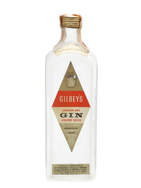 Gilbey's London Dry Gin Bottled 1960s - Cinzano 75cl / 46.2%