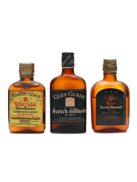 3 x Blended Scotch Whisky Miniatures 