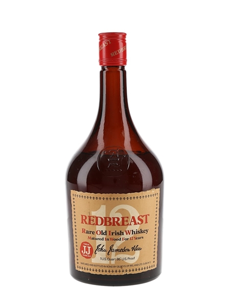 John Jameson & Son's Redbreast 12 Year Old Bottled 1970s - Gilbey's Of Ireland 94.6cl / 43%