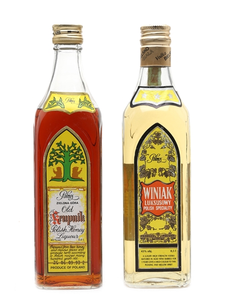 Polmos Old Krupnik & Winiak Luksusowy Bottled 1980s 2 x 50cl