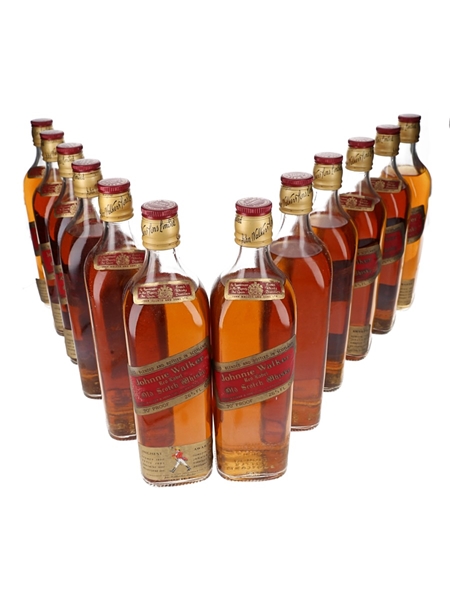 Johnnie Walker Red Label Bottled 1970s 12 x 75.7cl / 40%
