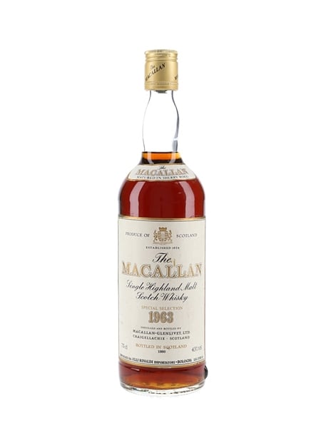 Macallan 1963 Special Selection Bottled 1980 - Rinaldi 75cl / 43%