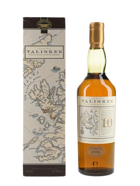 Talisker 10 Year Old Bottled 1990s - Map Label 70cl / 45.8%
