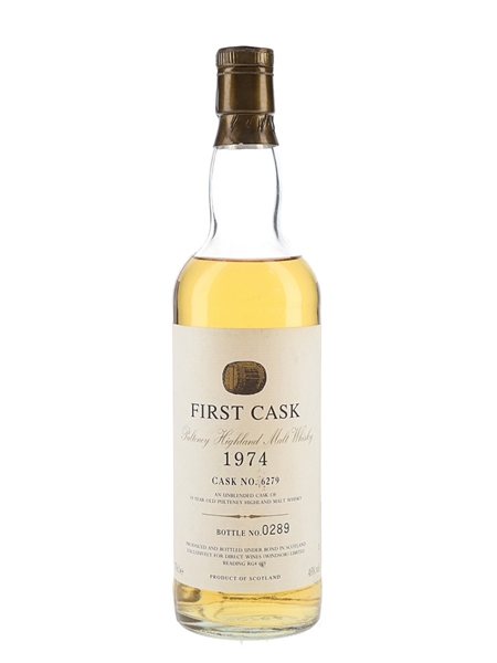 Pulteney 1974 19 Year Old Cask 6279 First Cask 70cl / 46%